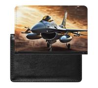 Falcon Fighter Étui de protection pour passeport avec blocage RFID - Porte-carte d'identité - Portefeuille de voyage sécurisé pour tickets de passeport, cartes de crédit, style, taille unique, Style
