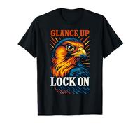 Falcon Glance Up Lock on Falcon Design pour Amateur de fauconnerie T-Shirt