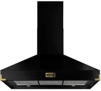 Falcon - Hotte Décorative Murale Pkr110 Sup/Ext Noir/Laiton