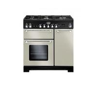 Falcon Kitchener 90 - Cuisinière (four à deux étages) - pose libre - largeur : 90 cm - profondeur : 65 cm - hauteur : 90.5 cm - avec système auto-nettoyant - classe A - crème