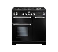 Falcon Kitchener 90 - Cuisinière (four à deux étages) - pose libre - largeur : 90 cm - profondeur : 60 cm - hauteur : 92.5 cm - avec système auto-nettoyant - noir mat