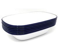 Falcon Lot de 6 plats à tarte rectangulaires en émail de 20 cm