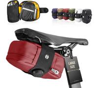 Falcon Magnetic Bike Saddle Bag-0.69l6"" X 3.5"" X 2""Design Minimaliste En Brique,Fixation Rapide Avec Boucle MagnétiqueSac De Selle Pour Vélo Sur Route (Rouge,Grand)