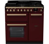 Falcon - Piano De Cuisson Gaz Estel Deluxe Tab Gaz 90 Cm Bordeaux Lait