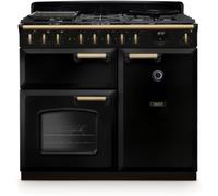Falcon - Piano De Cuisson Gaz Ngc Tab Gaz 100 Cm Noir Laiton Antique