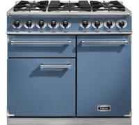 Falcon - Piano De Cuisson Gaz Semi Pro Deluxe 100 Bleu De Chine Nickel