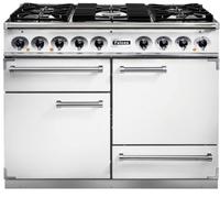 Falcon - Piano De Cuisson Gaz Semi Pro Deluxe 110 Blanc Nickel Brossé