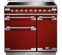 Falcon - Piano De Cuisson Induction Elise 90 Rouge Cerise Nickel Brossé