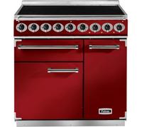 Falcon - Piano De Cuisson Induction Semi Pro Deluxe 90 Rouge Cerise Nickel