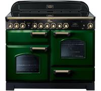 Falcon - Piano De Cuisson Vitrocéramique Classic Deluxe 110 Vert Anglais Laiton