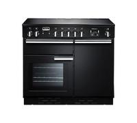 Falcon Professional + 100 - Cuisinière (four à deux étages) - pose libre - largeur : 100 cm - profondeur : 61 cm - hauteur : 90.5 cm - noir brillant