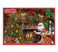 Falcon puzzle Père Noël 35 x 49 cm carton vert / rouge 500 pièces Groen G