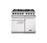 Piano de cuisson gaz FALCON Semi Pro DELUXE 100 BLANC NICKEL BROSSÉ