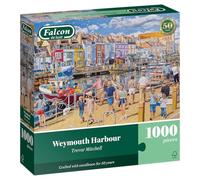 Falcon Weymouth Harbour - Puzzle Vintage Magnifiquement Illustré avec Matériaux FSC de Qualité Supérieure - Puzzle 1000 Pièces Adultes Nostalgique, Cadeau Anniversaire & Noël - 68 x 49 cm