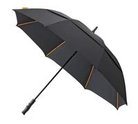 Falcone Parapluie Anti tempete XXL - Double Canopy - Grand parapluie de golf - Ouverture Automatique - 8 baleines en fibre de verre - Parapluie Femme et Homme - 130 cm Diamètre - Noir