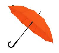 Falcone Parapluie compact automatique - Résistant au vent - Poignée incurvée en plastique - Idéal pour hommes et femmes - 102 cm Diamètre de la Toile - Orange