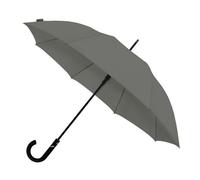 Falcone Parapluie compact automatique - Résistant au vent - Poignée incurvée en plastique - Idéal pour hommes et femmes - 102 cm Diamètre de la Toile - Gris