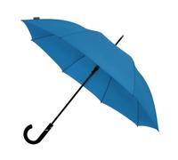 Falcone Parapluie compact automatique - Résistant au vent - Poignée incurvée en plastique - Idéal pour hommes et femmes - 102 cm Diamètre de la Toile - Bleu clair