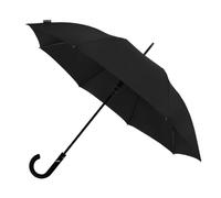 Falcone Parapluie compact automatique - Résistant au vent - Poignée incurvée en plastique - Idéal pour hommes et femmes - 102 cm Diamètre de la Toile - Noir