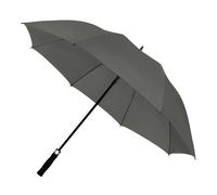 Falcone Parapluie de golf - Résistant au vent - 8 baleines en fibre de verre - Poignée confortable - Unisexe - Toile en polyester résistant - 130 cm Diamètre - Gris