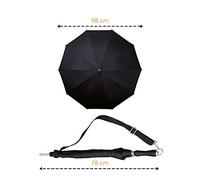Falcone Parapluie d'épaule - Noir Noir Diamètre de l'écran: ca. 95 cm