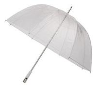 Falcone parapluie dôme à ouverture manuelle 111 cm transparent/blanc Blanc