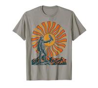 Falconer Retro Sunburst Mountain Nature Falconry Hawk T-Shirt