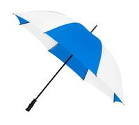 Falconetti Parapluie de golf - Résistant au vent - 8 baleines en fibre de verre - Poignée confortable - Unisexe - Toile en polyester résistant - 130 cm Diamètre - Bleu roi et blanc