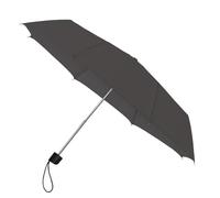 Falconetti Parapluie pliable - Ouverture et fermeture manuelles - Compact et léger - Armature stable - Pour homme et femme - Idéal pour les voyages et la vie quotidienne - 90 cm de diamètre - Gris
