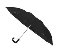 Falconetti - Parapluie pliant - Ouverture automatique - Modèle pliable unisexe - Poignée incurvée en plastique - Diamètre de la toile : 92 cm - Noir
