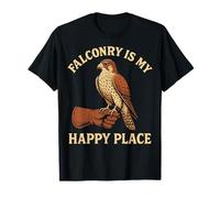 Falconry is My Happy Place Observation des Oiseaux T-Shirt