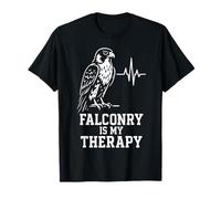 Falconry is My Therapy Observation des Oiseaux du Faucon pèlerin T-Shirt