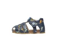 Falcotto ALBY-Sandales semi-fermées en cuir avec dinosaures, Marine 18