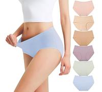 Falechay Culotte Femme Coton Taille Basses sous-Vêtements Slips Multicolore-4,L