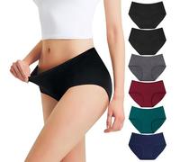 Falechay Culottes Femme Coton Taille Basses sous-vêtements Slips Multicolore-2-XS,Lot de 6