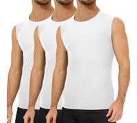 Falechay Lot de 3 Débardeur Homme 100% Coton Maillot de Corps Marcel Debardeur Blanc M
