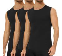 Falechay Lot de 3 Débardeur Homme 100% Coton Maillot de Corps Marcel Debardeur Noir M