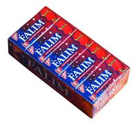 Falim Chewing-gum à l'arôme fraise sans sucre (20 x 5 pièces/140 g)