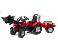 Tractopelle à pédales - FALK - Mc Cormick avec remorque - Dès 3 ans - 100% Fabriqué en France - 50% de plastique recyclé