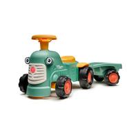 Falk Toys Porteur tracteur Maurice, avec remorque, vert, dès 12 mois, 90% plastique recyclé