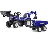 Falk New Holland Tracteur avec remorque Set de pelle Maxi 3+ Traptractor