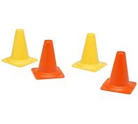 Falk - Pack De 4 Cônes De Chantier - Accesoires pour véhicules - Déformables Et Incassables - Pour enfant à partie de 3 ans - Plastique - Jaune et Orange - 320