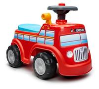 FALK - Porteur Bus Anglais - Dès 12 Mois - Fabriqué en France - Volant directionnel avec klaxon - Levier à Effet sonore - Coffre de Rangement - Plaque d'immatriculation Personnalisable - 705