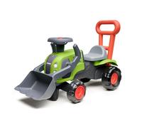 Falk - Porteur Claas - Pelle & Barre de Marche - Dès 12 Mois | Volant directionnel avec klaxon, barre de marche et pelle frontale. Fabriqué en France