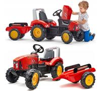 FALK Red Supercharger Pedal tractor with trailer Ouvert à partir de 3 ans