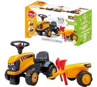 FALK Scooter 215C Baby JCB jaune avec attelage et pelle avec râteau