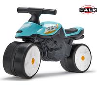 FALK - Moto Street Champion Bleue à Roues silencieuses - Dès 12 Mois - Contient 40% de Plastique recyclé - Fabriqué en France - Roues Extra Larges - Développe l'équilibre et la motricité - 441S