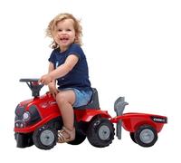 FALK Scooter rouge avec drague, pelle et râteau