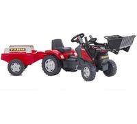 Tracteur à chevaucher à pédale et remorque FALK - CASE IH Maxxum 130 CVX - Rouge
