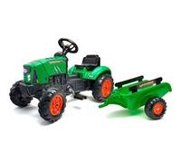 Falk Tracteur à pédales Les Petits Jardiniers Supercharger – capot ouvrant et remorque